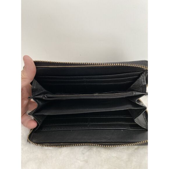 Unbranded Black and Gold Women's Zip Wallet Pre-Owned - Picture 3 of 3